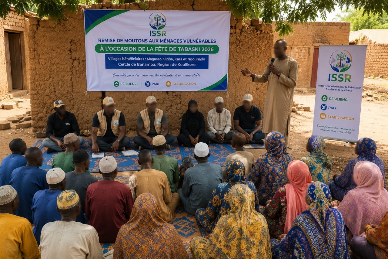 Bénéficiaires accompagnés lors du don de Tabaski